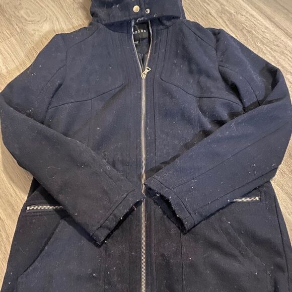 metaphor, navy blue winter jacket, medium - Picture 2 of 9